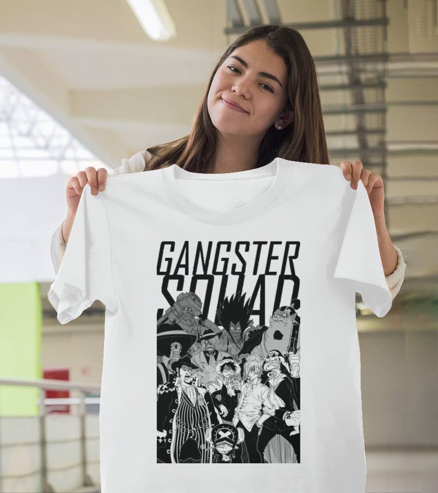 Gangster Squad One Piece Anime Characters Collaboration T-Shirt