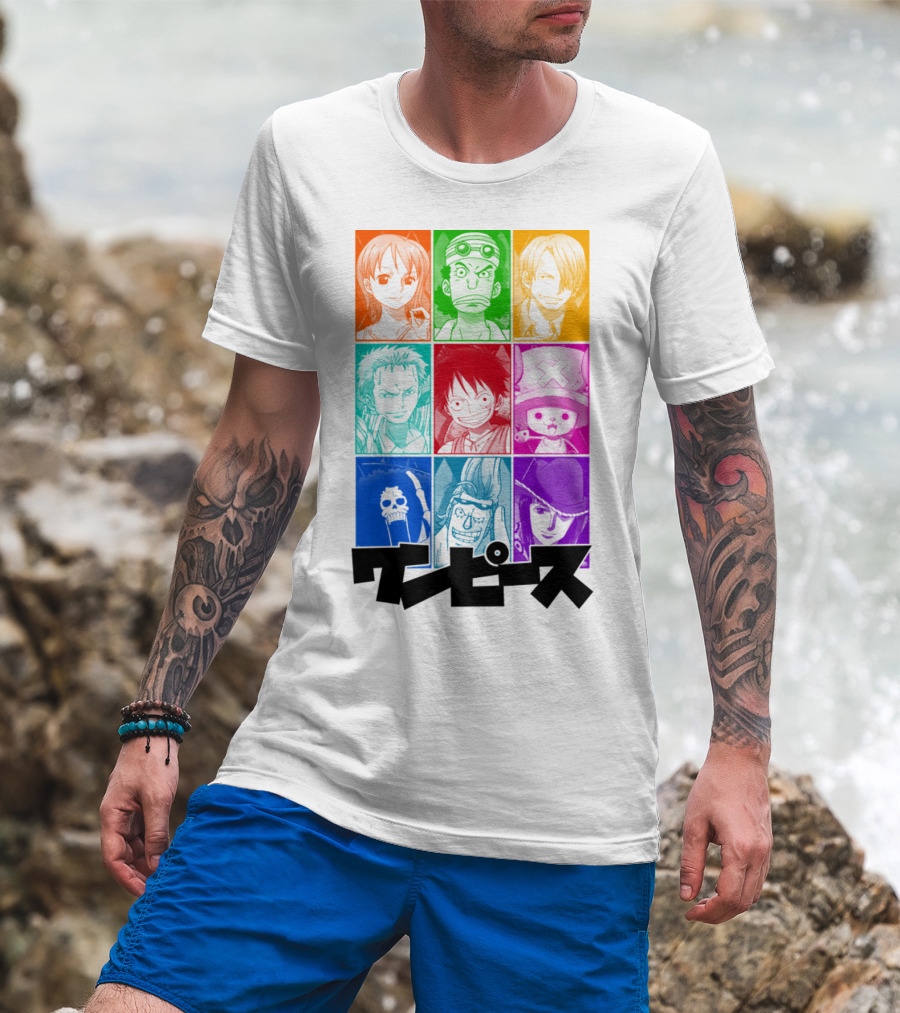 One Piece Of A Team Nine Characters Collage T-Shirt