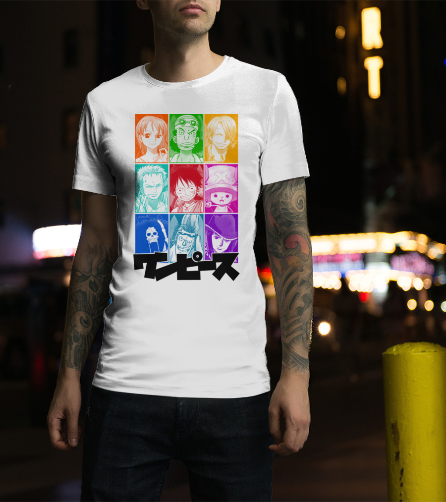 One Piece Of A Team Nine Characters Collage T-Shirt