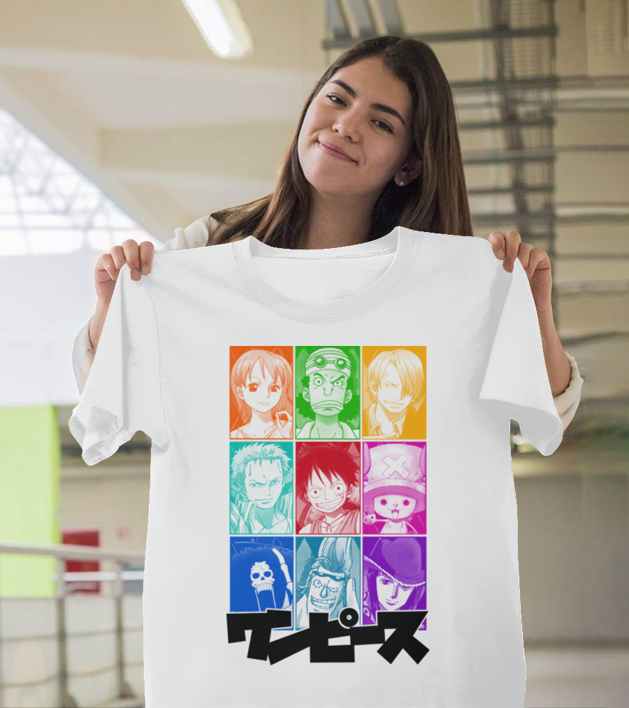 One Piece of a Team Nine Characters Collage T-Shirt