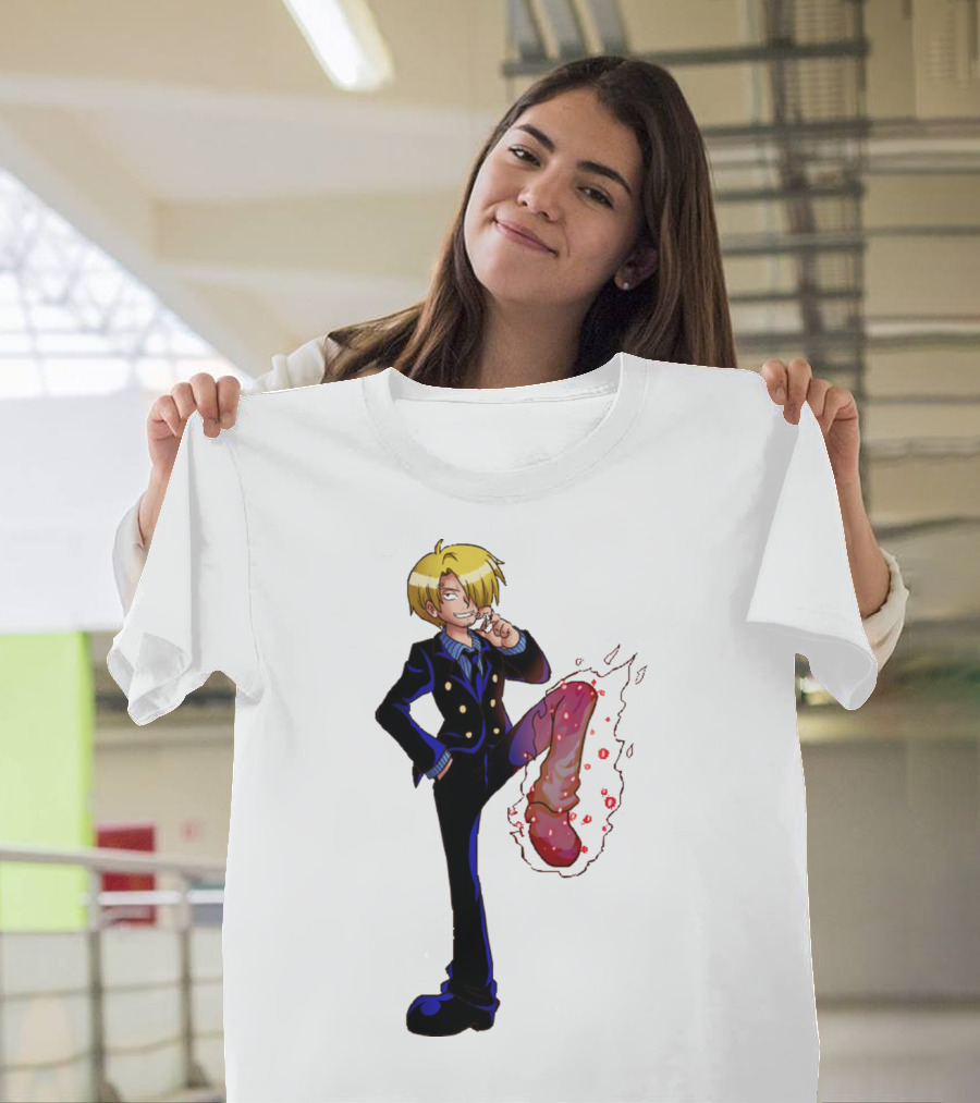 Sanji One Piece Fiery Kick Mode T-Shirt
