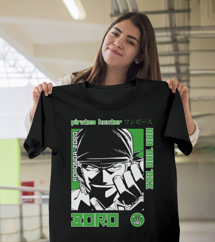 Pirates Hunter Roronoa Zoro 320000000 One Piece Zoro T-Shirt