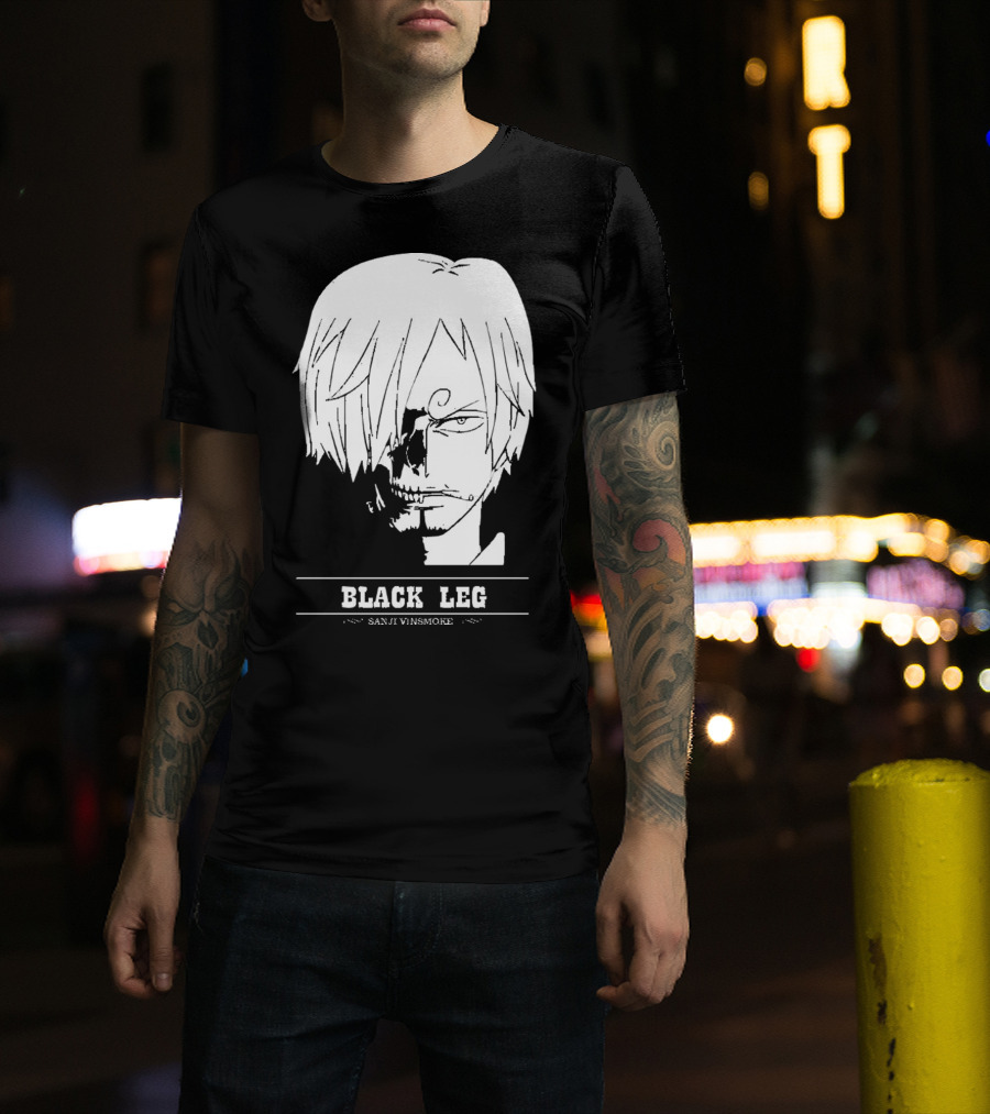 Sanji Vinsmoke Black Leg Anime Character Sketch T-Shirt