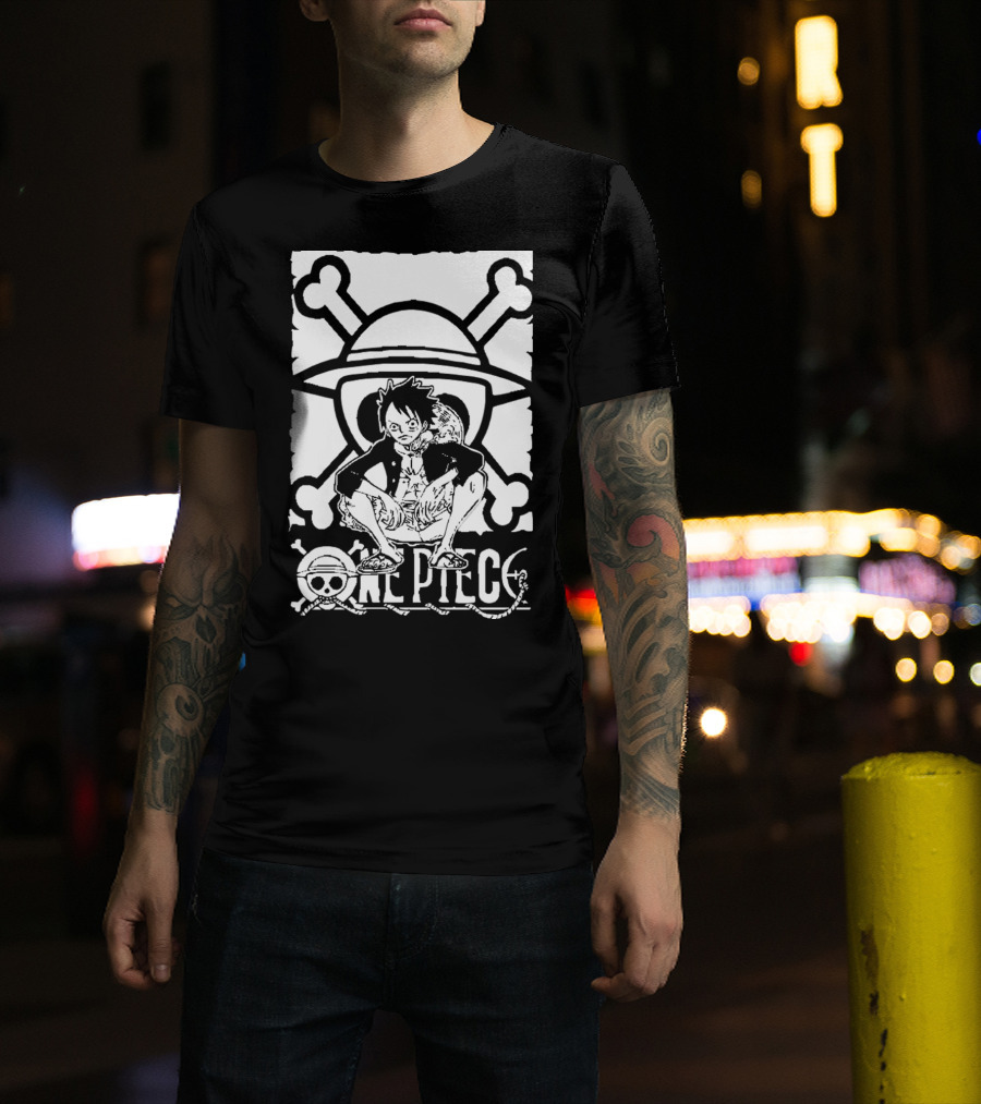 One Piece Straw Hat Luffy Crossbones T-Shirt