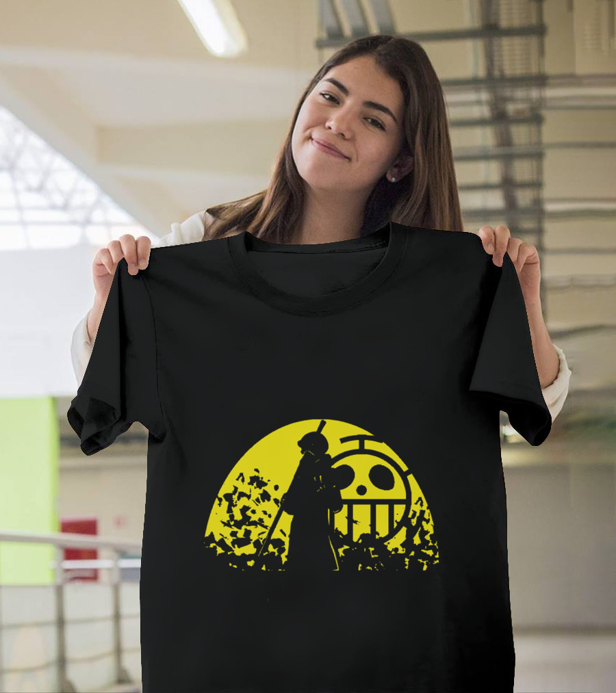 Trafalgar D Water Law One Piece Heart Pirates Jolly Roger Sunset T-Shirt