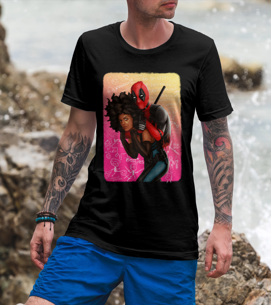 Deadpool And Domino Besties X-Force To Do List T-Shirt
