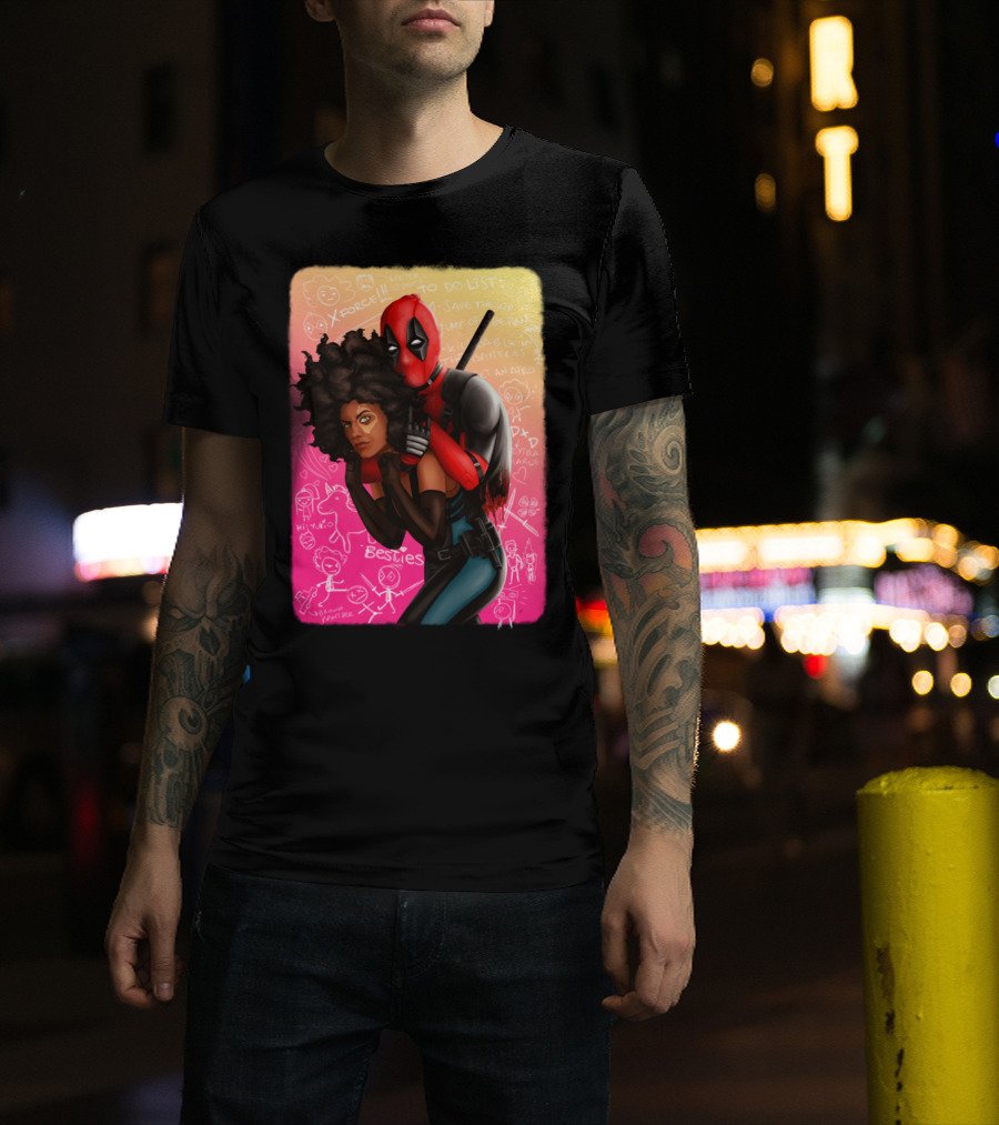 Deadpool And Domino Besties X-Force To Do List T-Shirt
