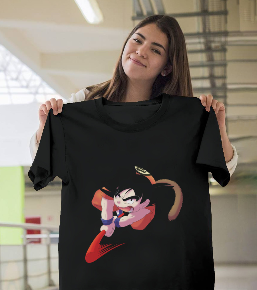 Aerial Attack Goku Dragon Ball Kid Flying Nimbus Power T-Shirt