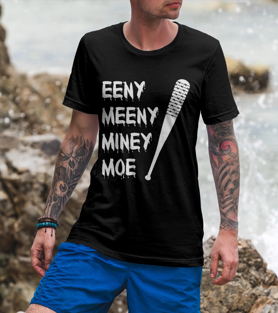 Walking Dead Negan Eeny Meeny Miney Moe Barbed Wire Bat T-Shirt