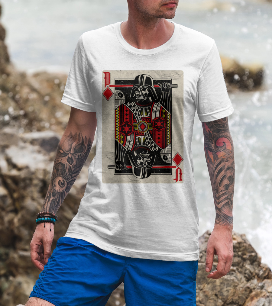 Dark Side Playing Card Deck Vader King Of Diamonds T-Shirt