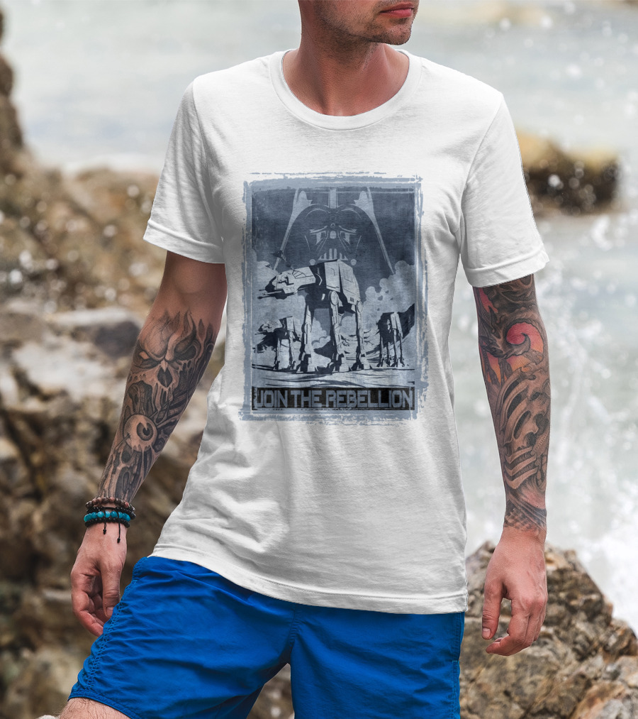 Join The Rebellion Star Wars AT-AT With Darth Vader T-Shirt