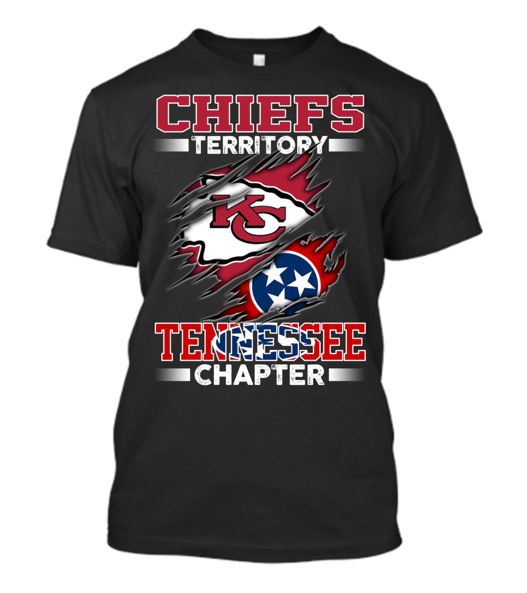 CHIEFS TERRITORY TENNESSEE CHAPTER KC Logo Star Emblem T-Shirt