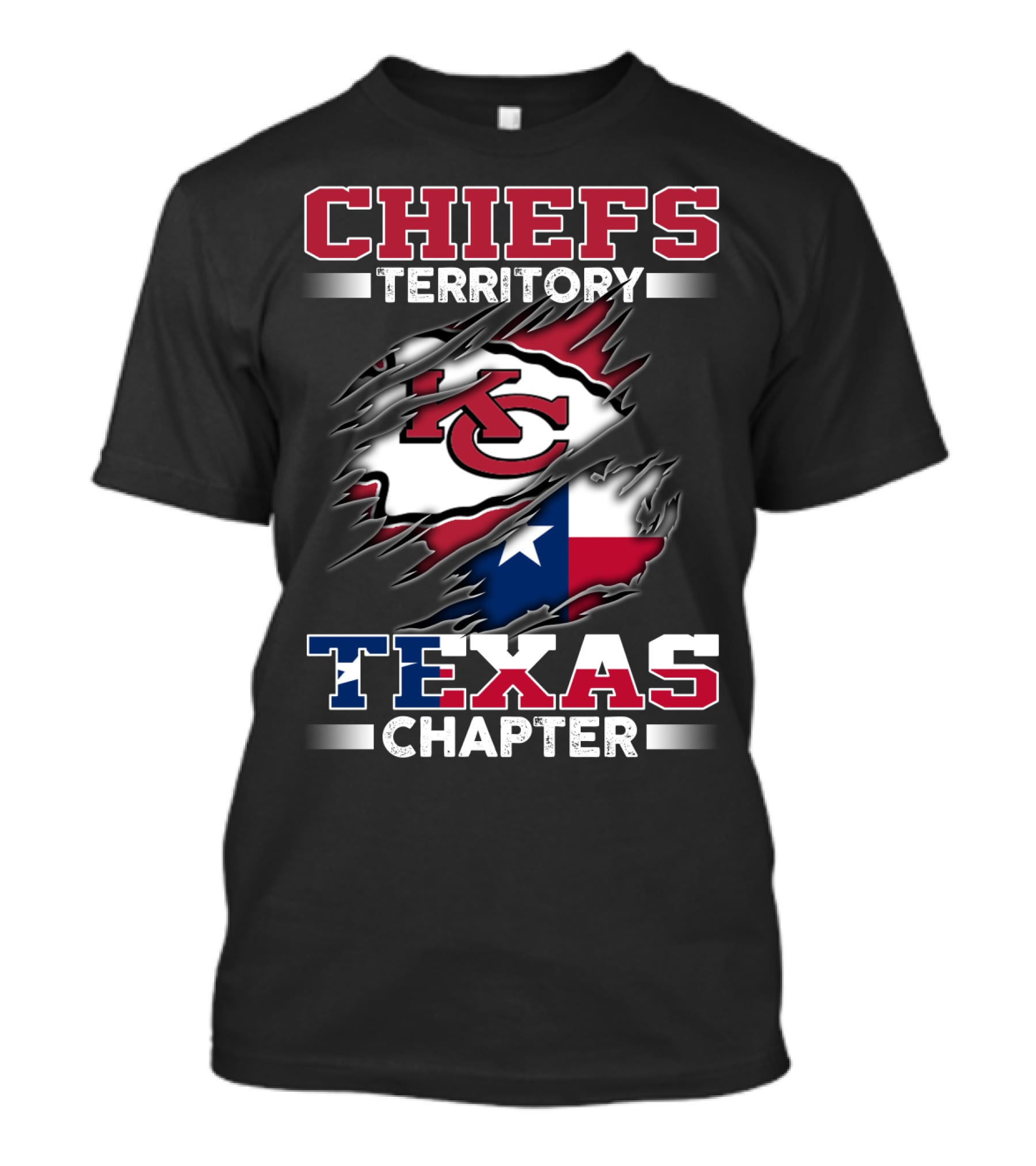 CHIEFS Territory Texas Chapter Kansas City KC T-Shirt