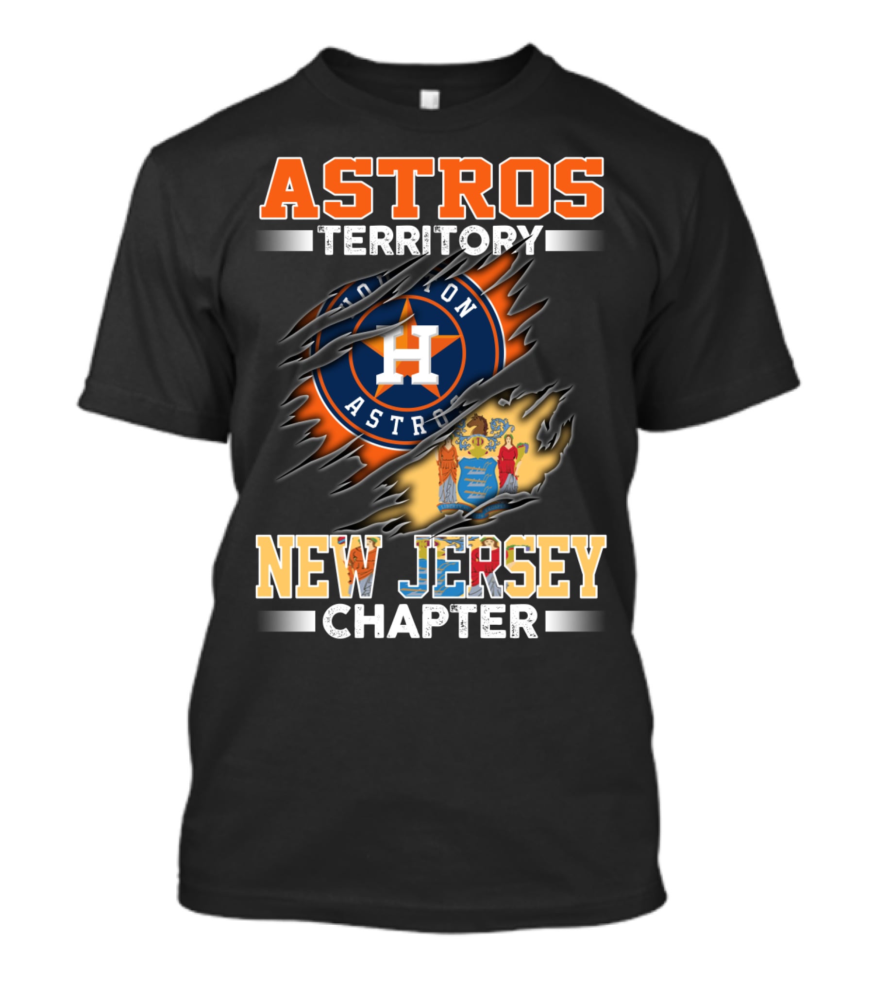 Astros Territory Houston Astros New Jersey Chapter T-Shirt