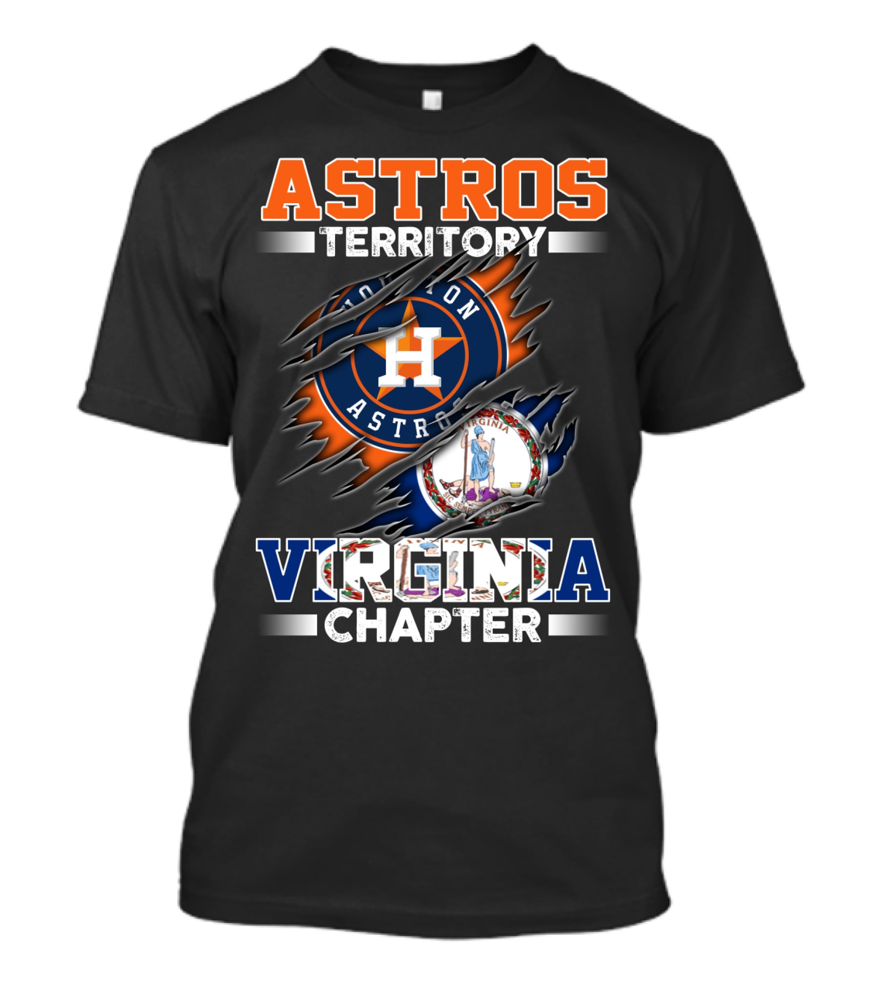 Astros Territory Houston Astros Virginia Chapter T-Shirt
