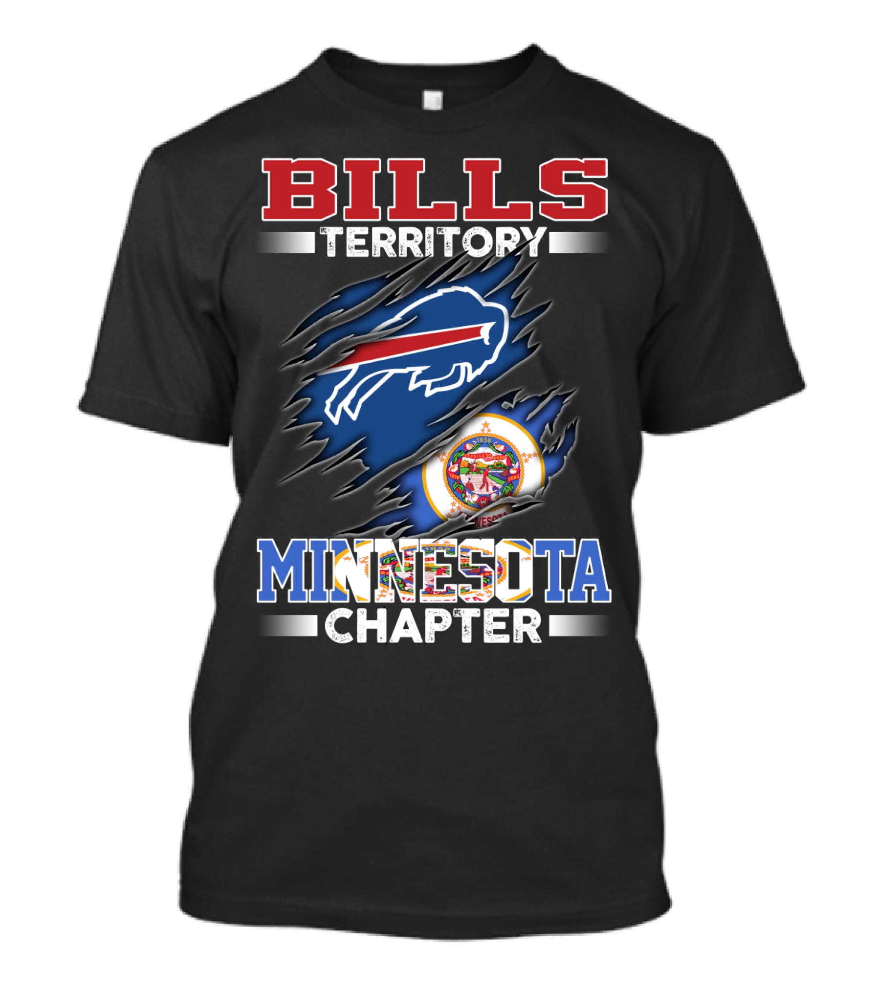 BILLS Territory Buffalo Logo Minnesota Chapter T-Shirt