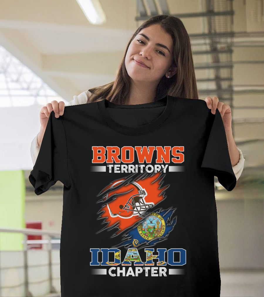 BROWNS Territory Idaho Chapter State Seal Helmet T-Shirt