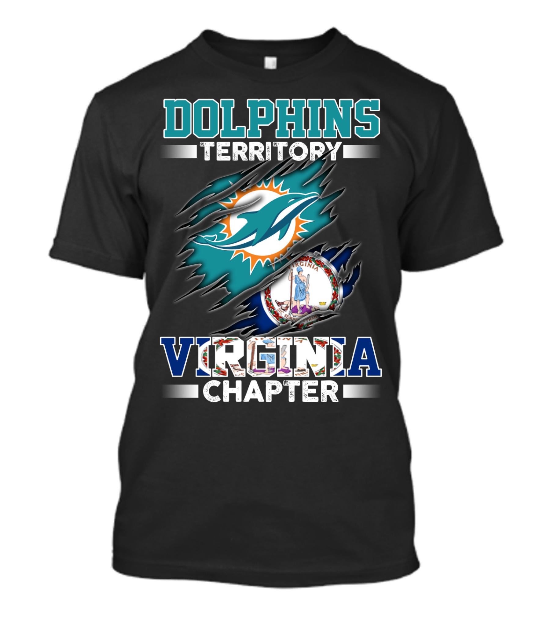 Dolphins Territory Virginia Chapter T-Shirt