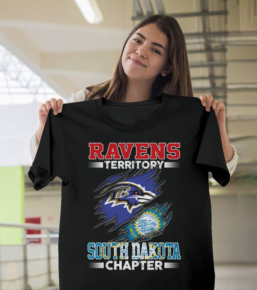 Ravens Territory South Dakota Chapter Baltimore Ravens Nfl Fan Zone T-Shirt