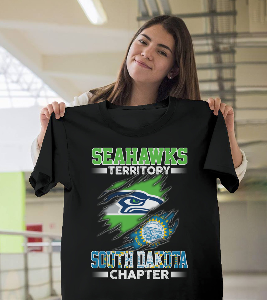 Seahawks Territory South Dakota Chapter Flag T-Shirt
