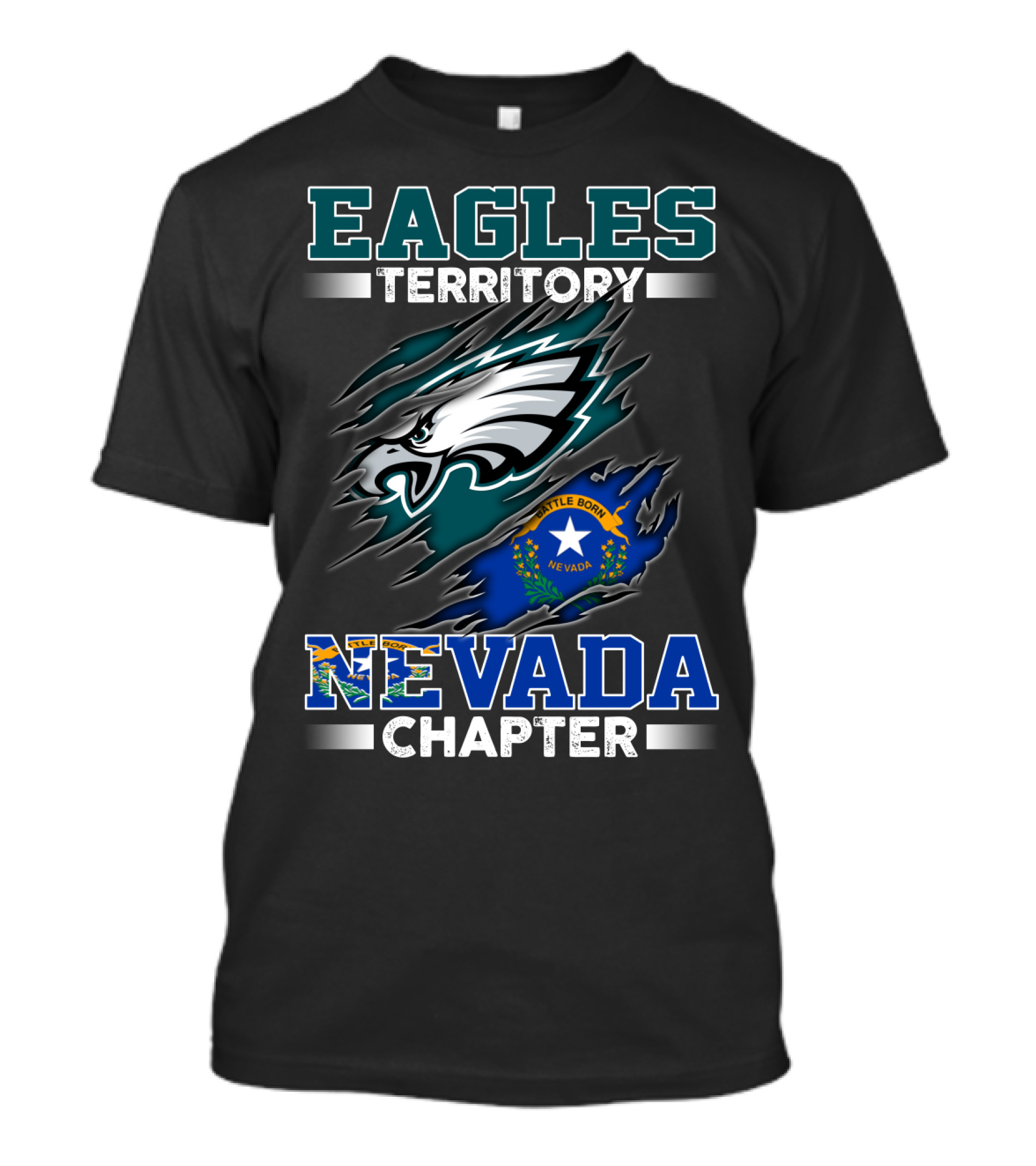 Eagles Territory Nevada Chapter Battle Born State Flag T-Shirt
