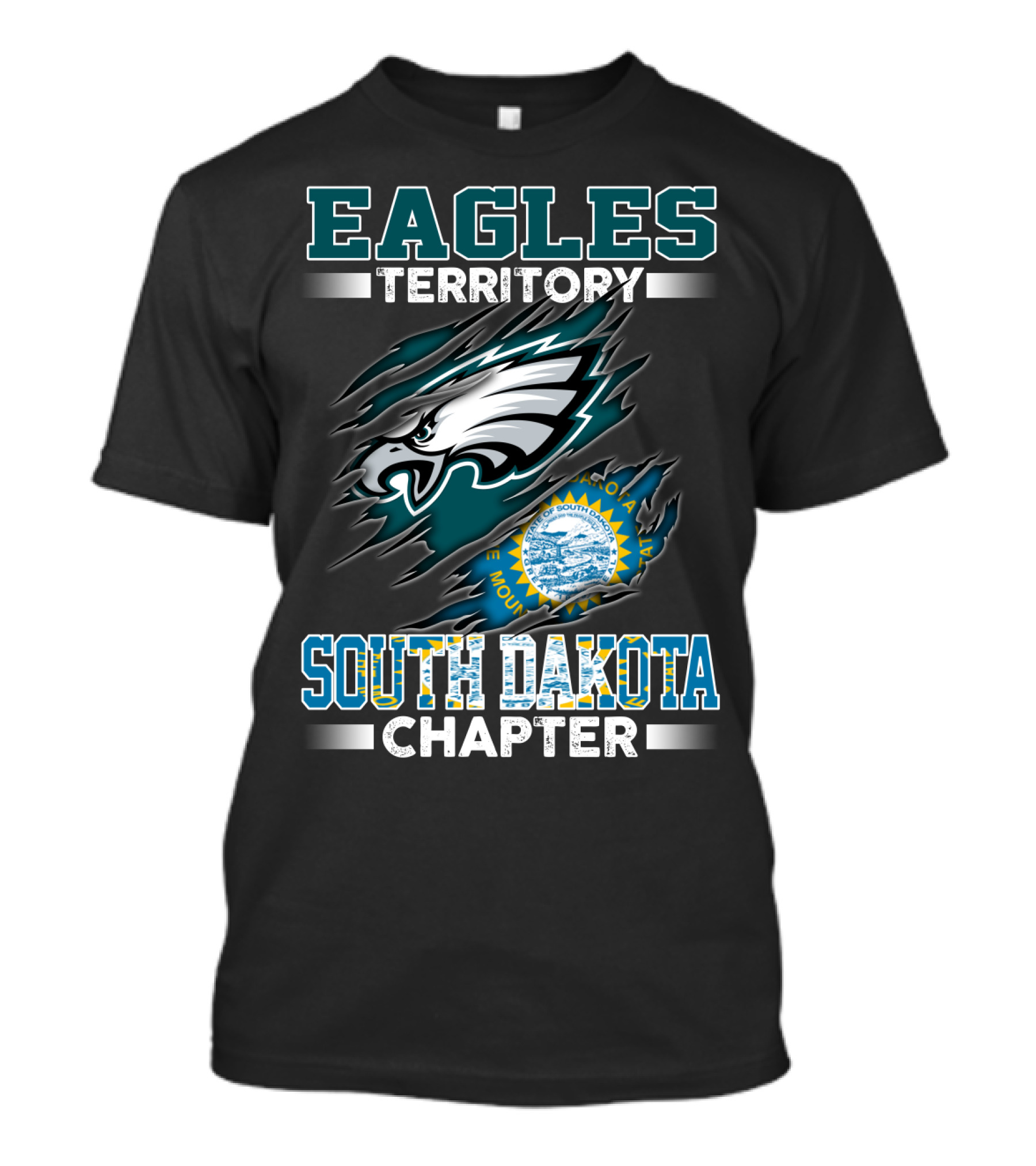 Eagles Territory South Dakota Chapter Philadelphia Logo State Seal T-Shirt