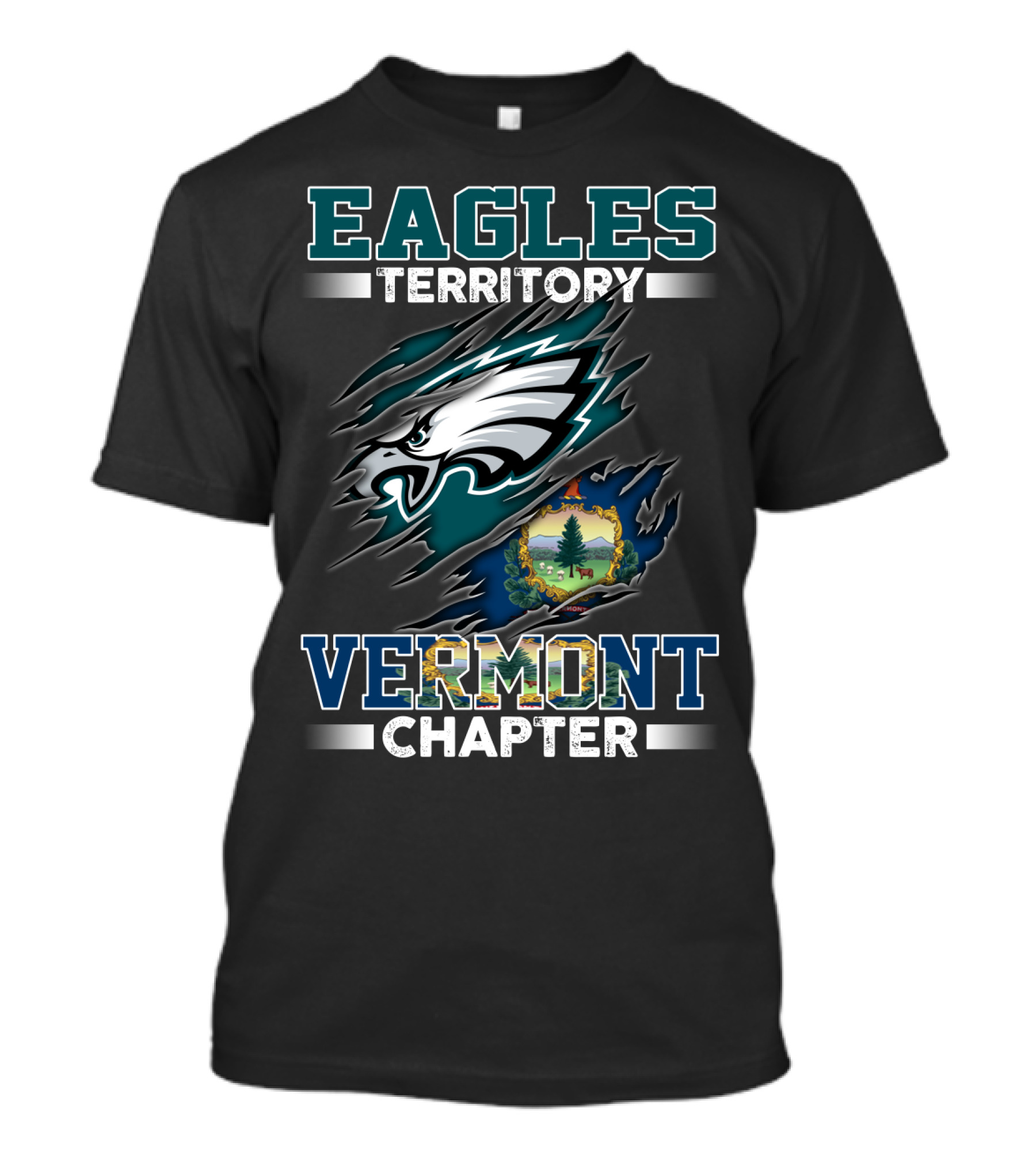 Eagles Territory Vermont Chapter Logo With Vermont Seal T-Shirt