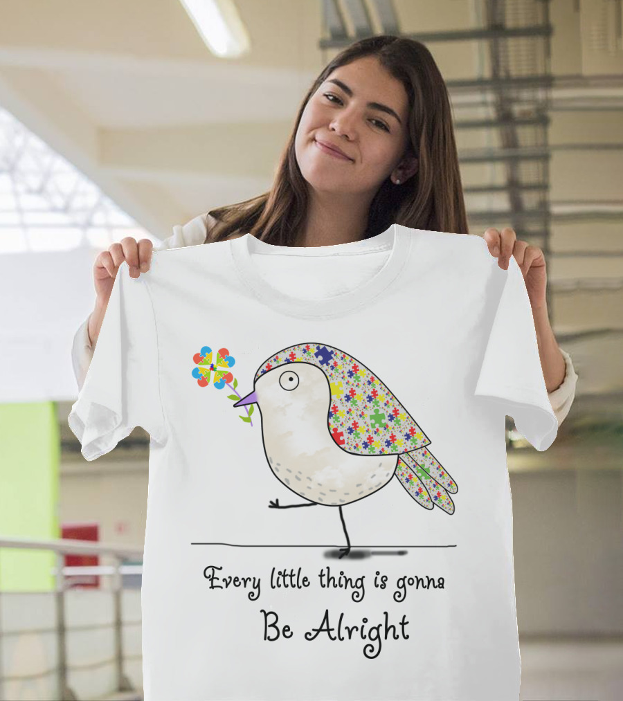 Every Little Thing is Gonna Be Alright Puzzle Bird T-Shirt