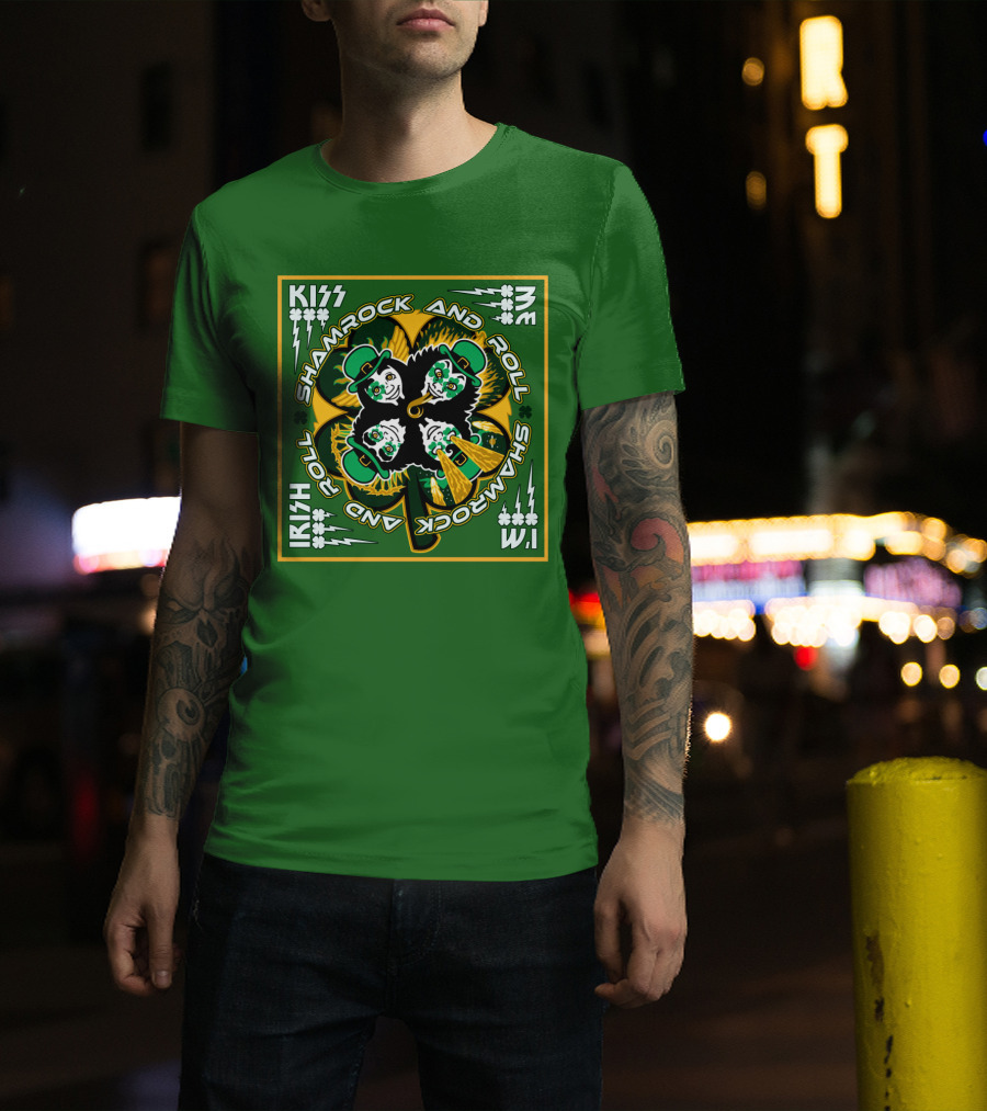 Kiss Irish Shamrock And Roll T-Shirt