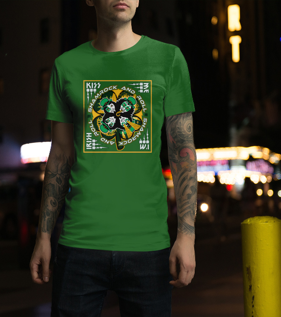 KISS Shamrock And Roll Irish T-Shirt