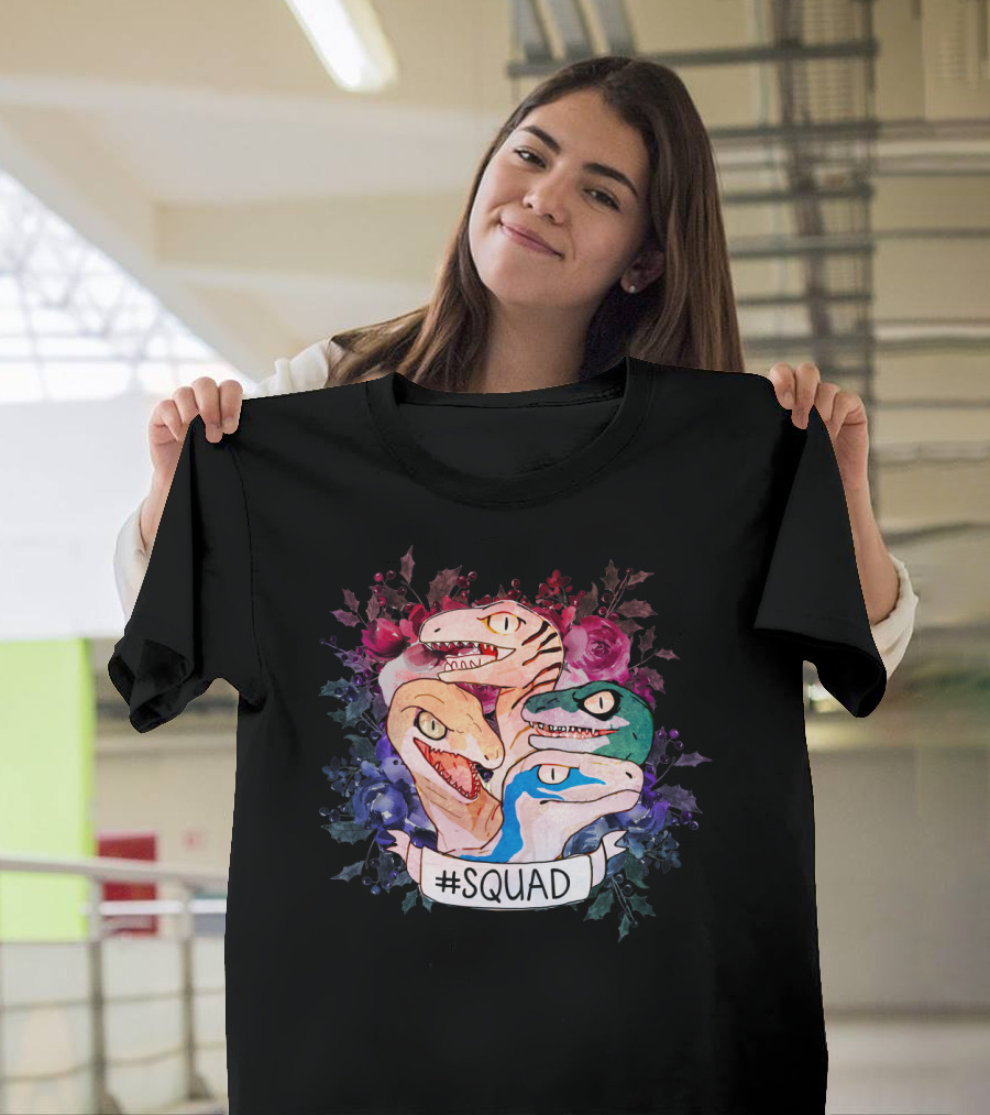 Squad Dinosaur Floral Raptors T-Shirt