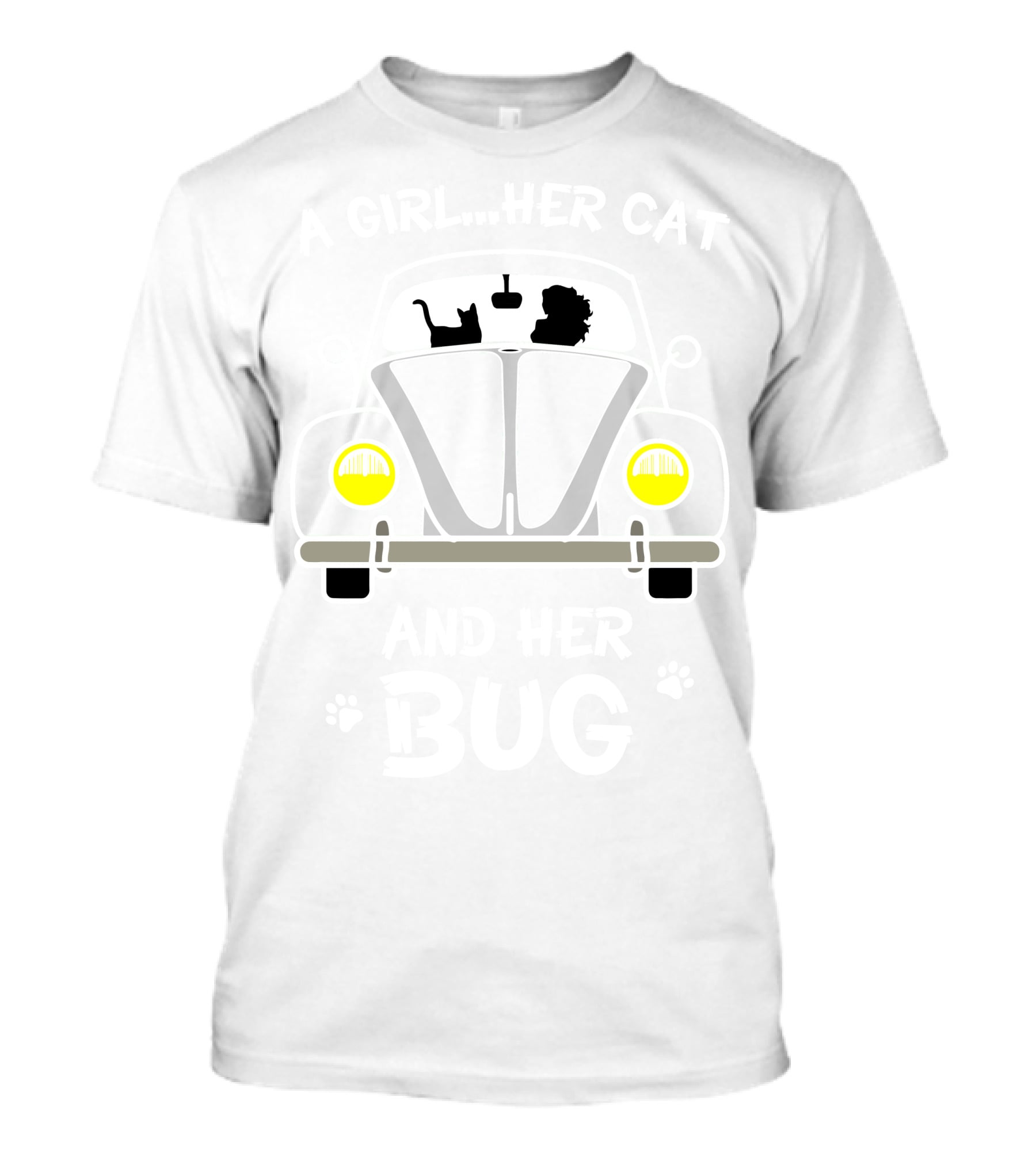 Volkswagen Beetle Cat Companion Journey T-Shirt
