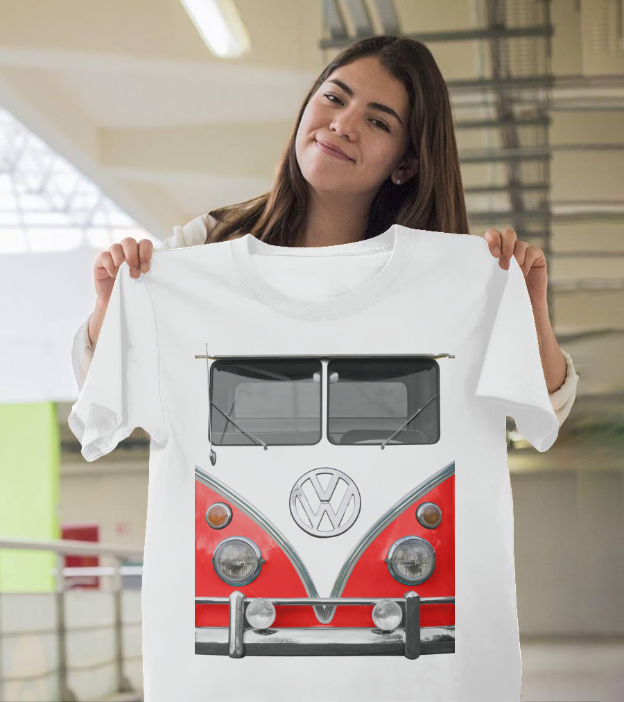 Volkswagen Camper Van Front Red and White Classic T-Shirt