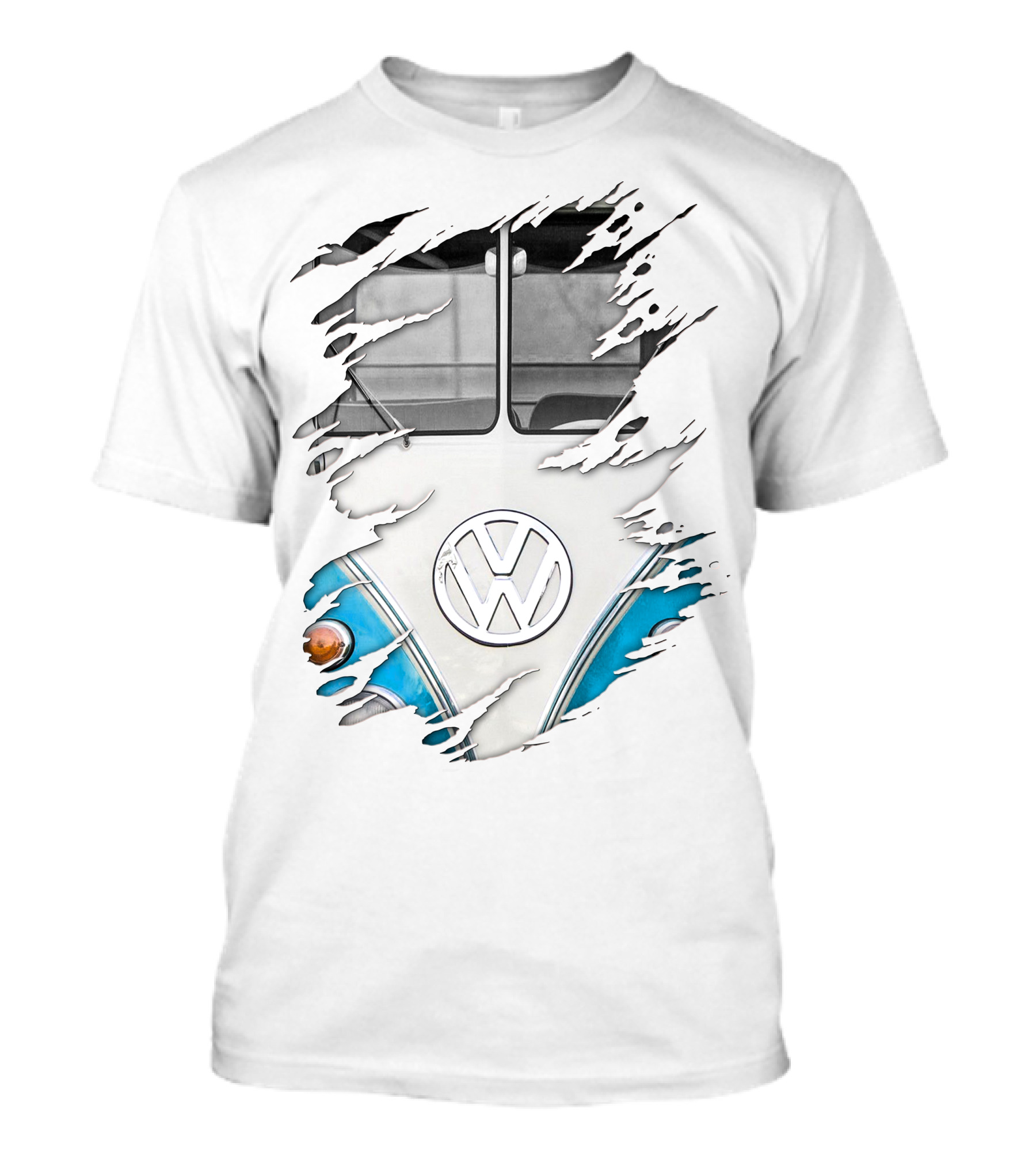 Volkswagen Torn Van Front View T-Shirt