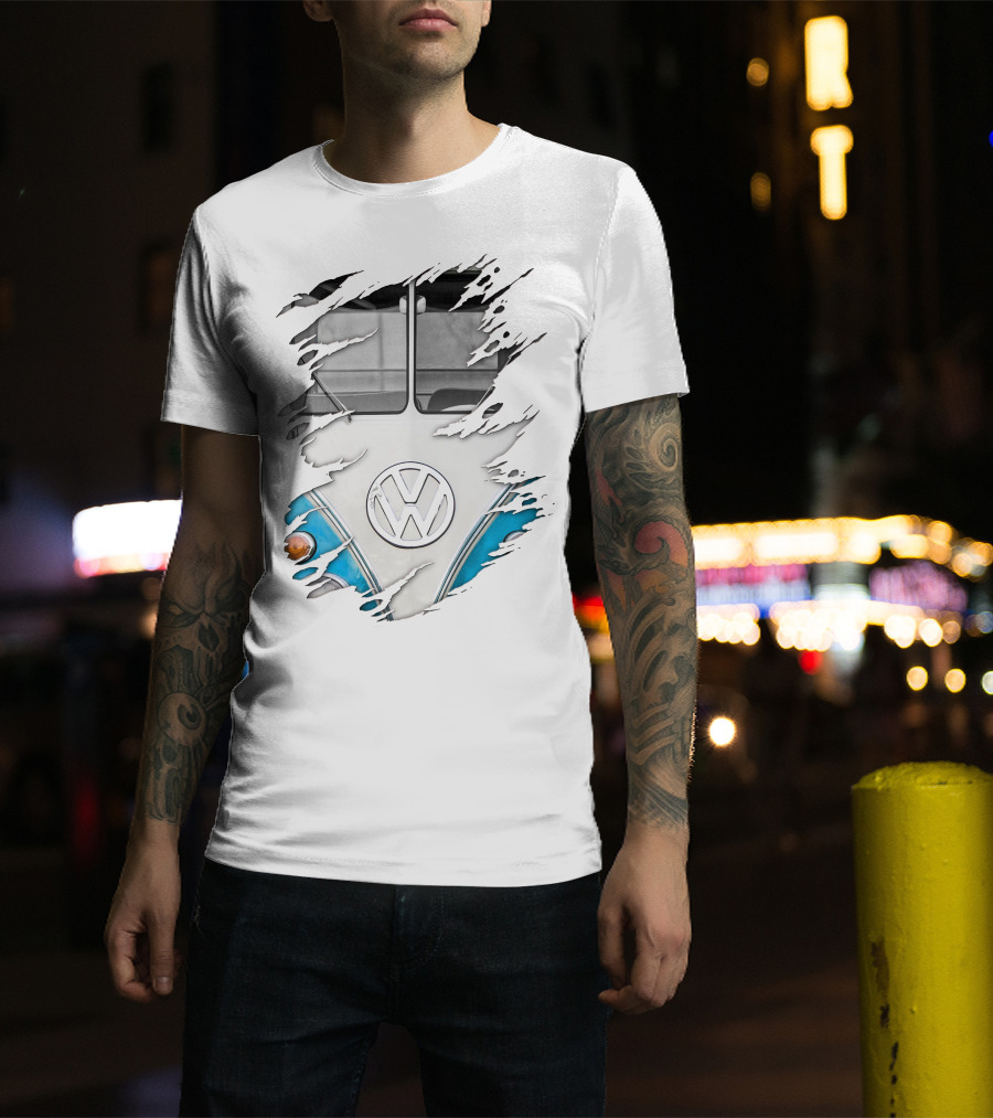 Volkswagen Torn Van Front View T-Shirt