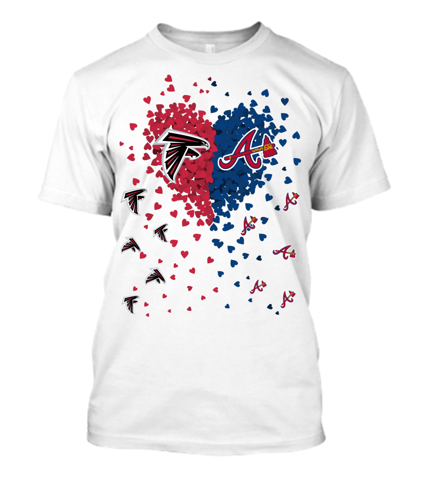Atlanta Falcons Atlanta Braves Heart T-Shirt