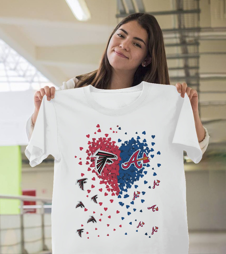 Atlanta Falcons Atlanta Braves Heart T-Shirt