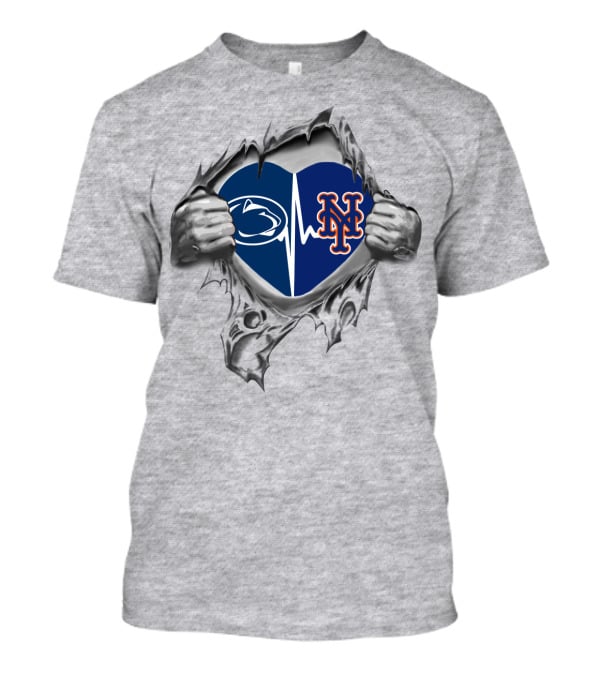 New York Mets Penn State Heartbeat T-Shirt
