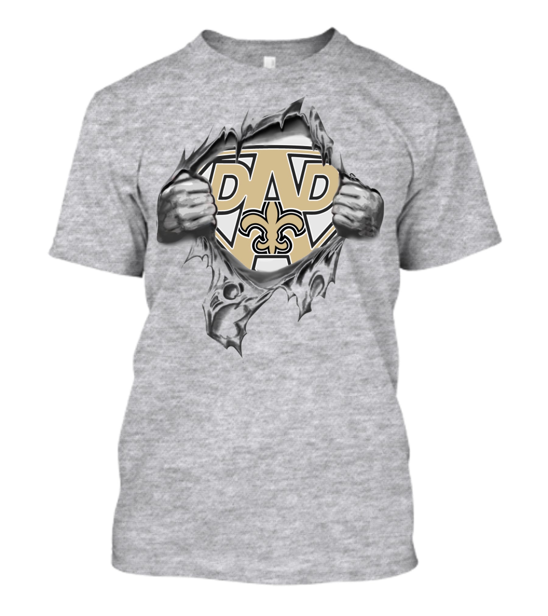 Super Dad New Orleans Saints Fleur De Lis Burst T-Shirt