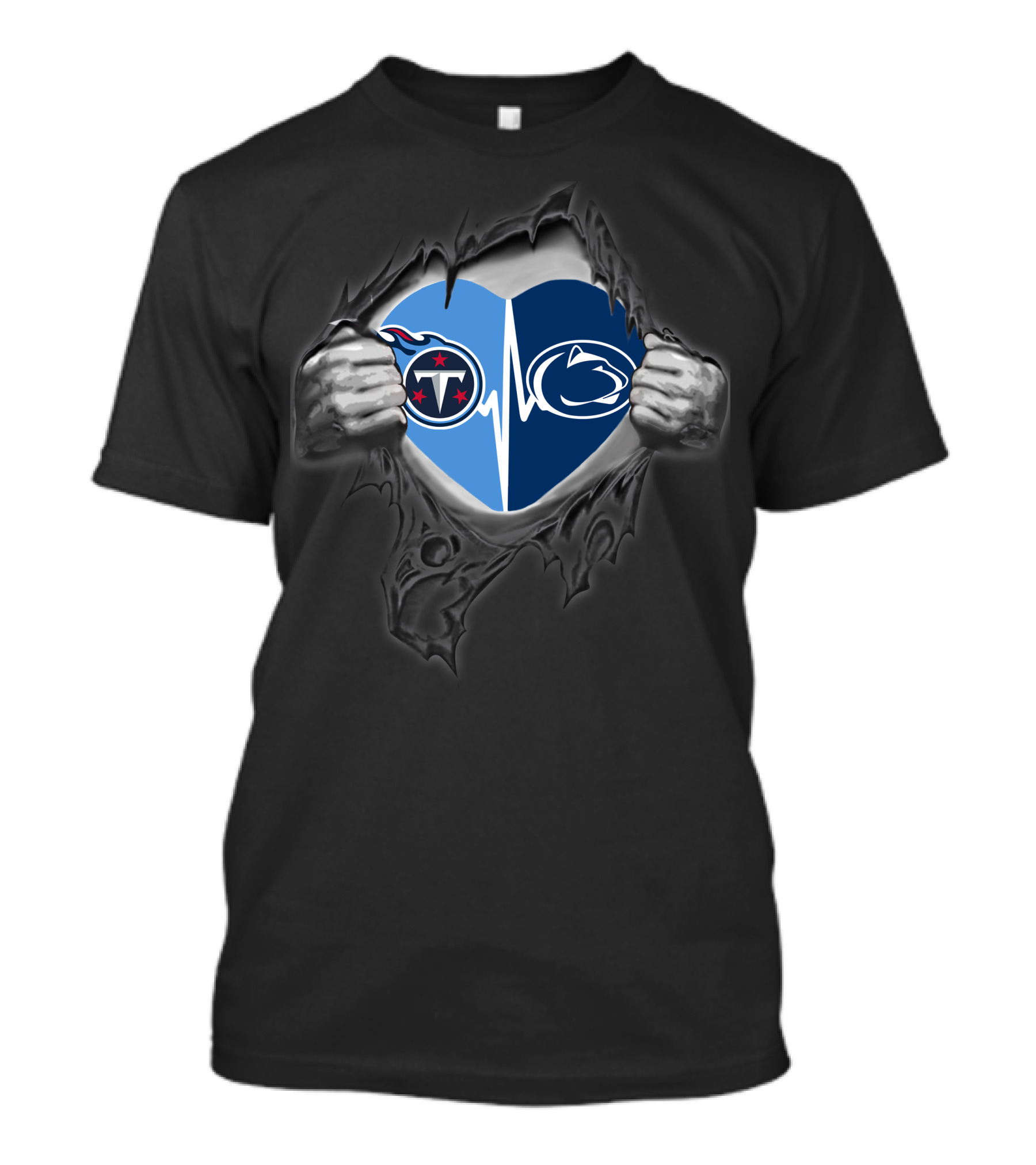 Tennessee Titans Penn State Heartbeat Fusion T-Shirt