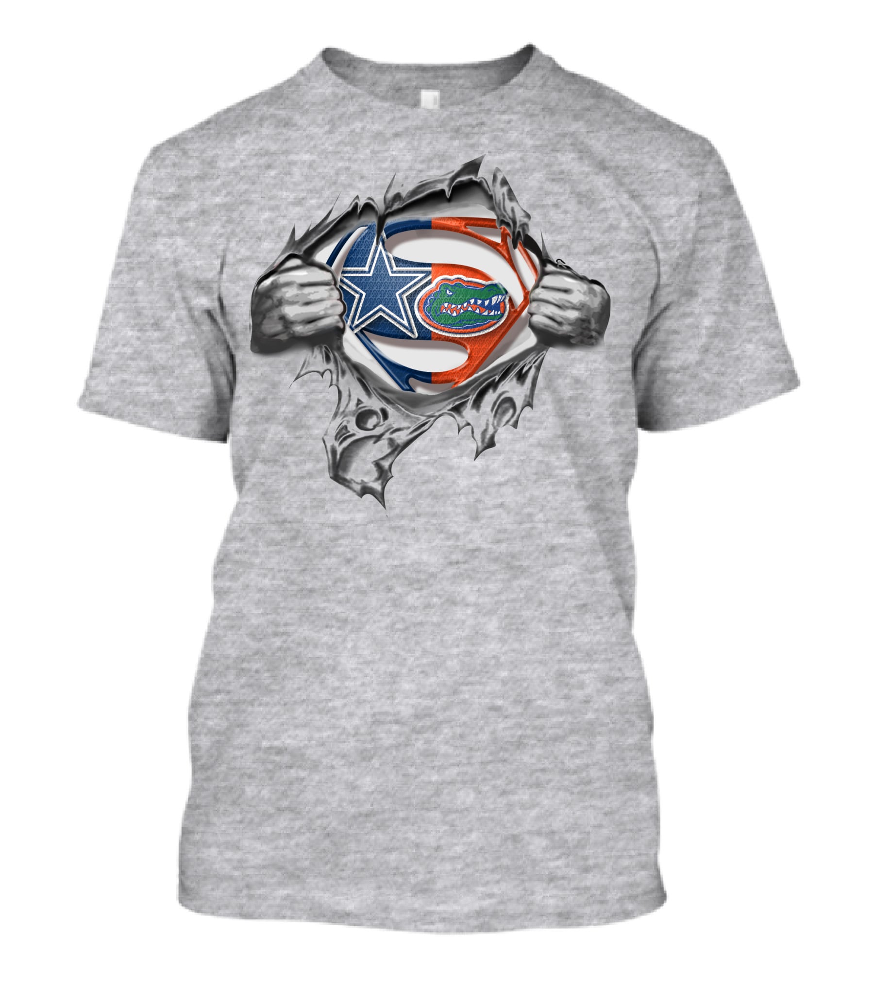 Cowboys Florida Gators Superman Logo Combination T-Shirt