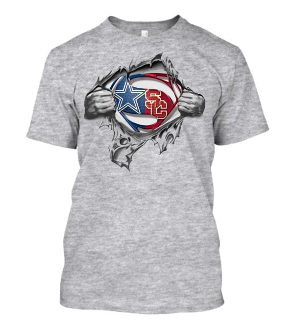 Dallas Cowboys USC Trojans Superman T-Shirt