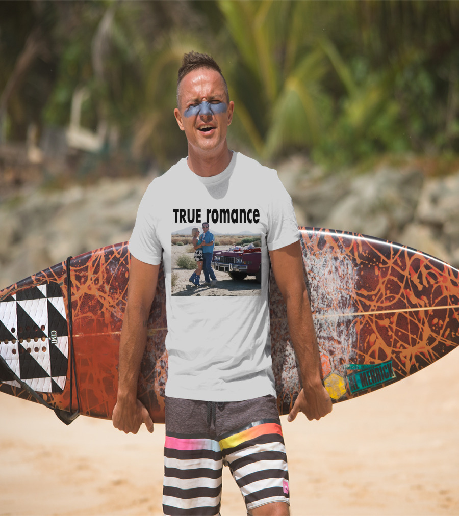 TRUE Romance Classic Movie Scene Desert Cadillac T-Shirt