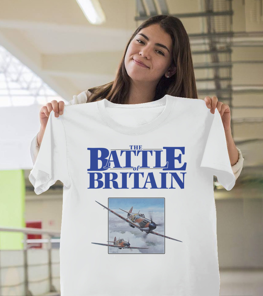 The Battle of Britain Fighter Aircraft Iconic WWII Scene T-Shirt