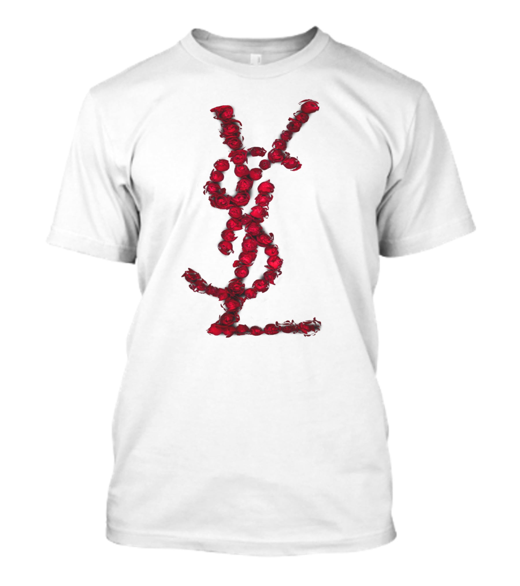 YSL Red Rose Logo T-Shirt