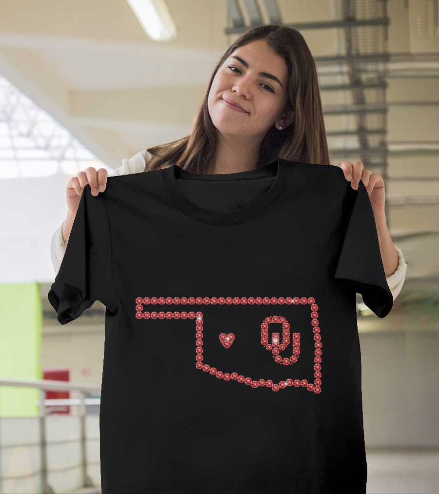 Sooners OU Love Oklahoma Red Crystals T-Shirt