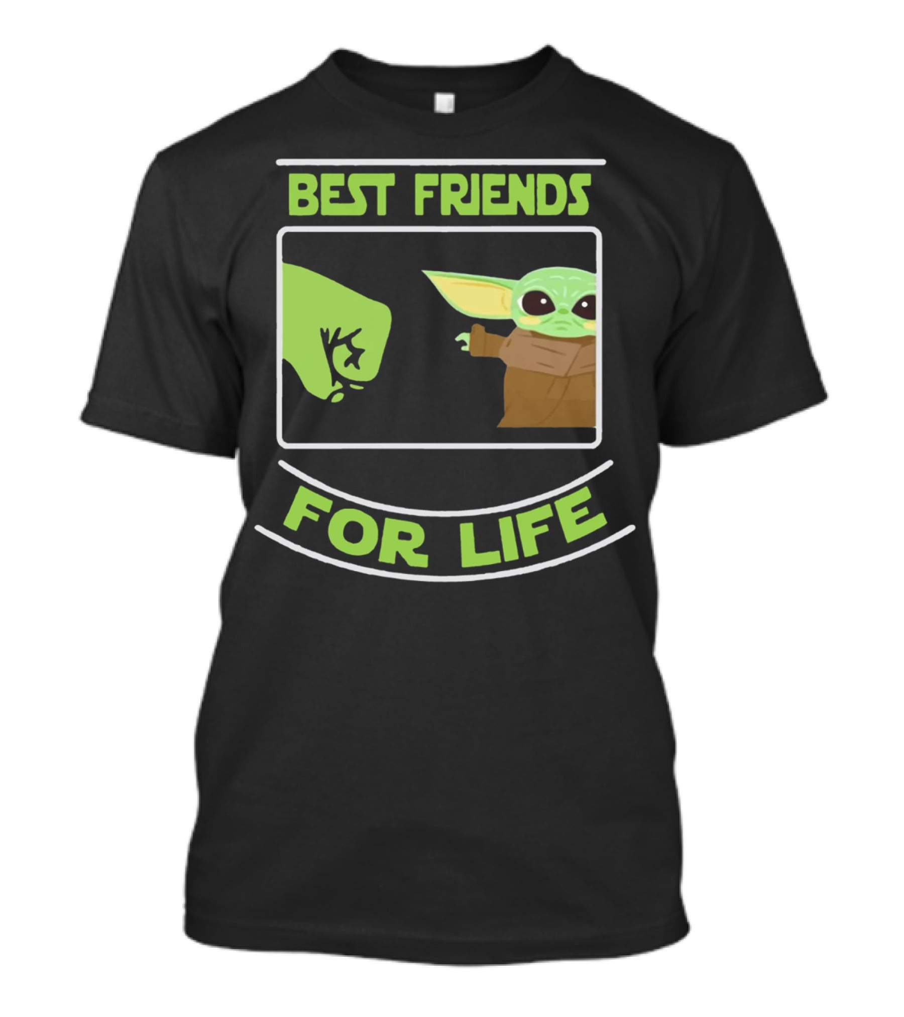 Best Friends For Life Baby Yoda Fist Bump Iconic Meme T-Shirt