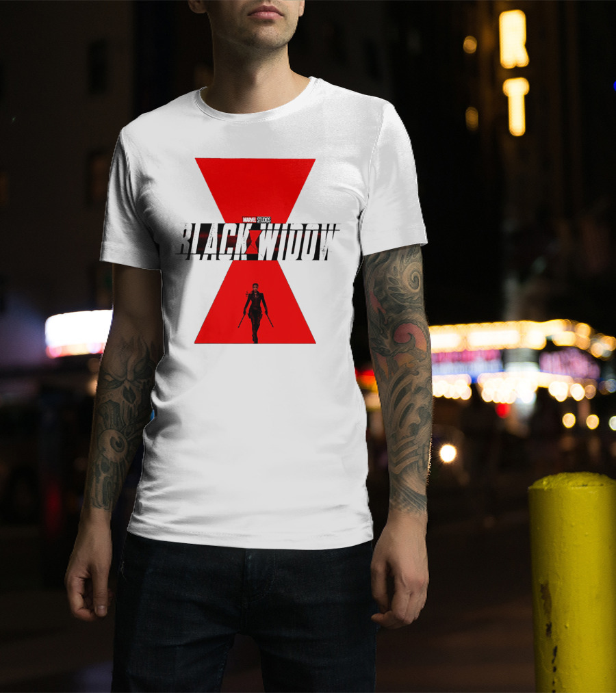 Marvel Studios Black Widow Scarlett Johansson Red Hourglass T-Shirt