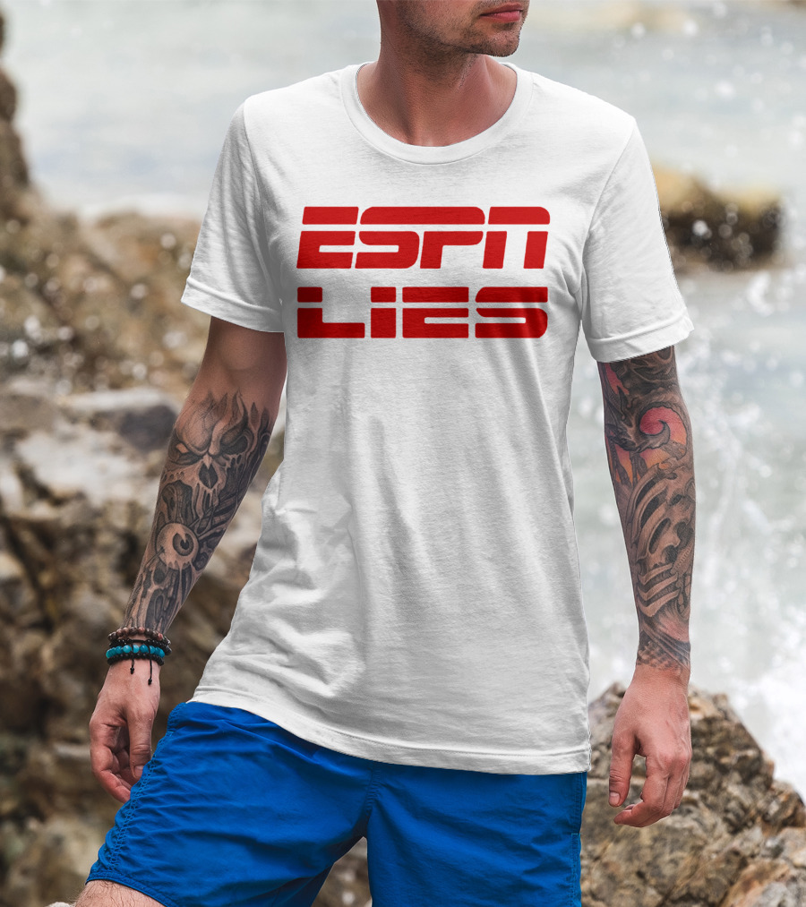 ESPN Lies Red T-Shirt