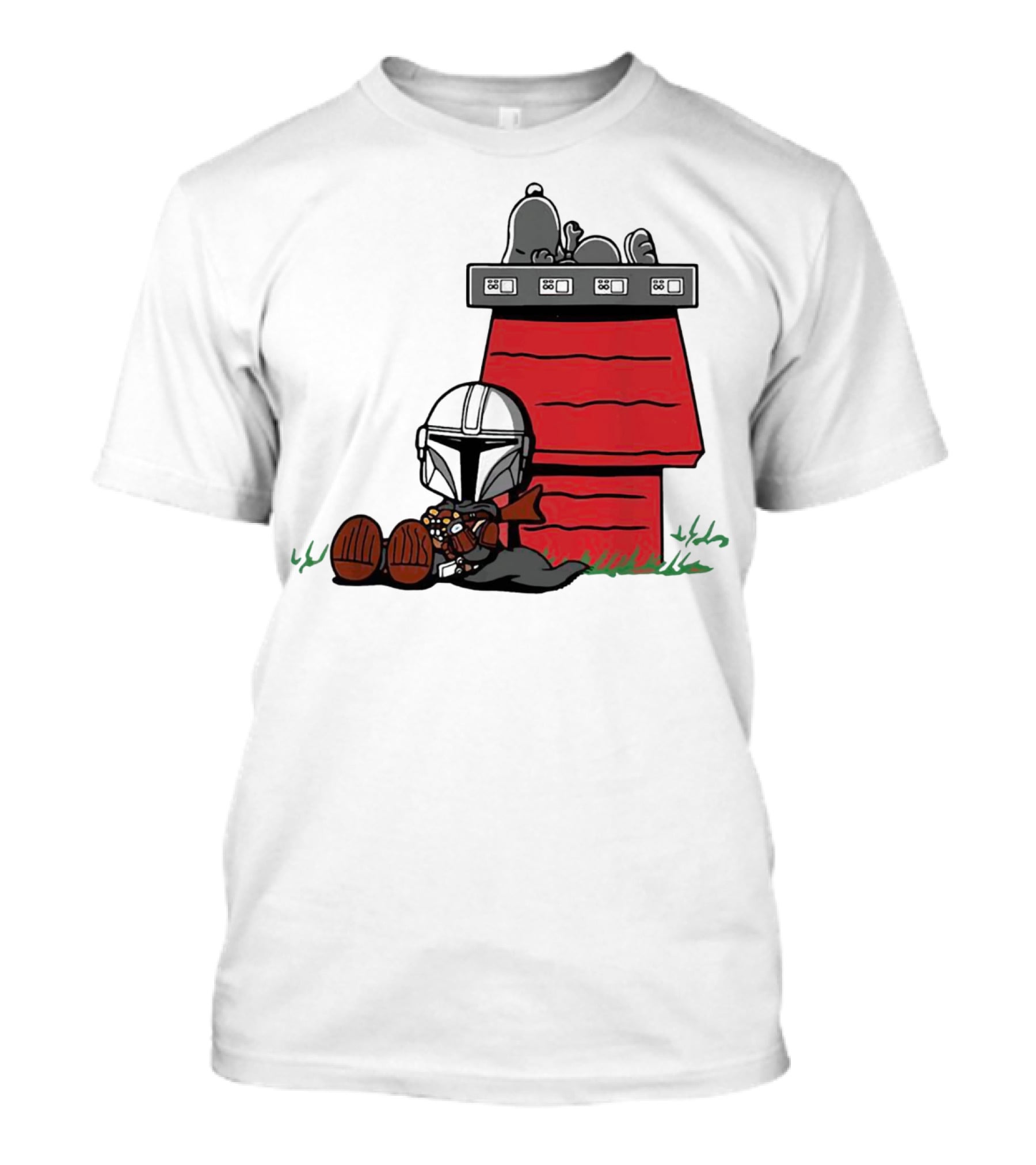 The Mandalorian And Snoopy House Crossover T-Shirt